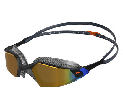 Speedo Aquapulse Pro Mirror Schwimmbrille Schwarz-Gold