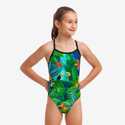 Funkita Mädchen Badeanzug Single Strap One Piece - Lost Forest