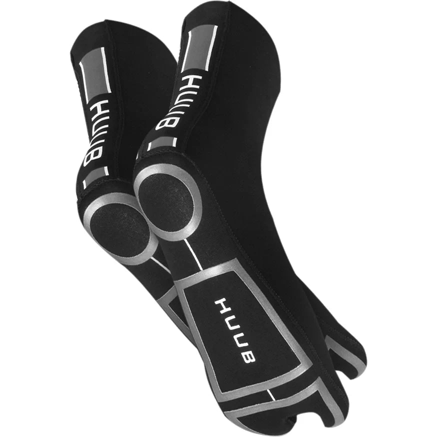 Huub Neopren-Badesocken Schwarz/Silber