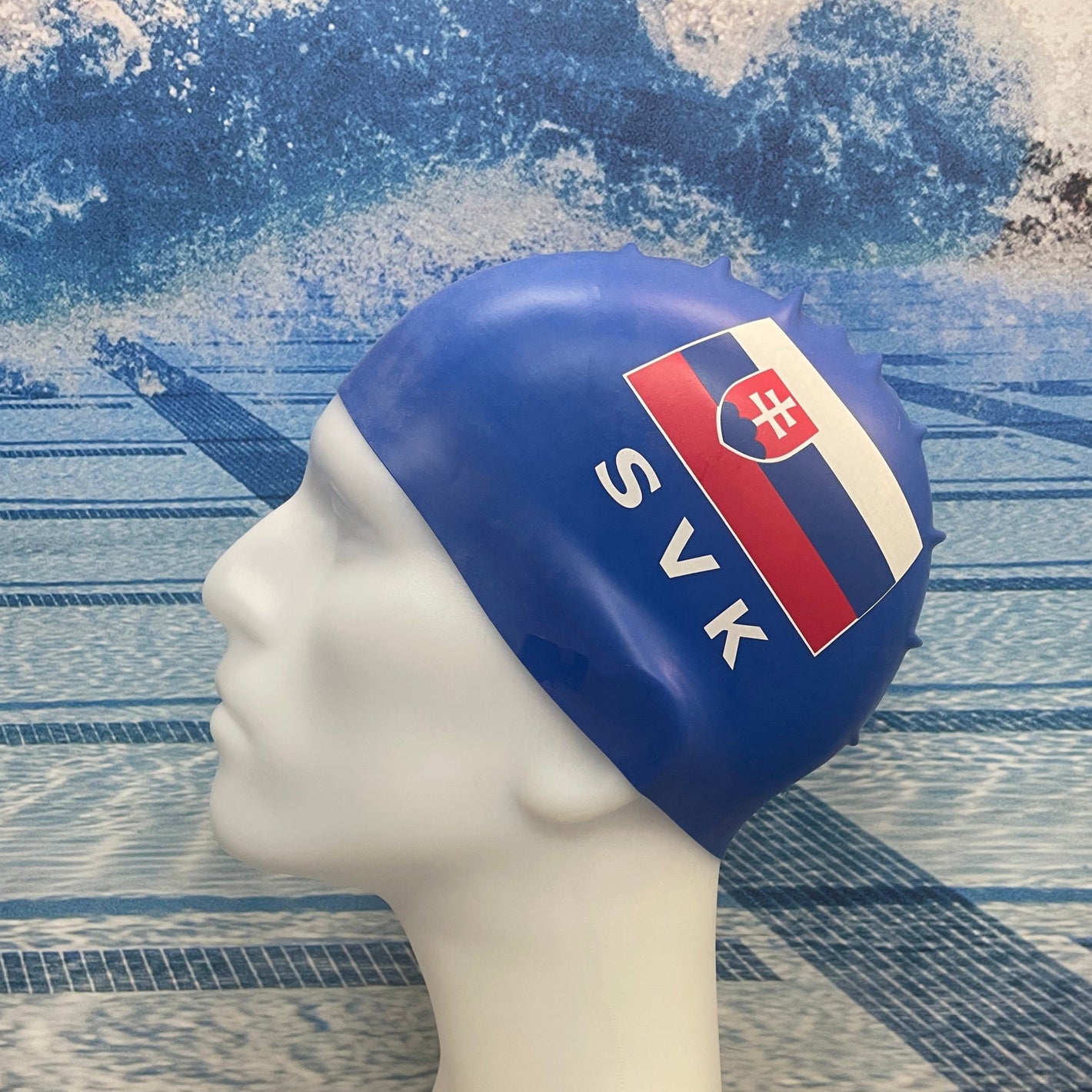 Badekappe Slowakei blau