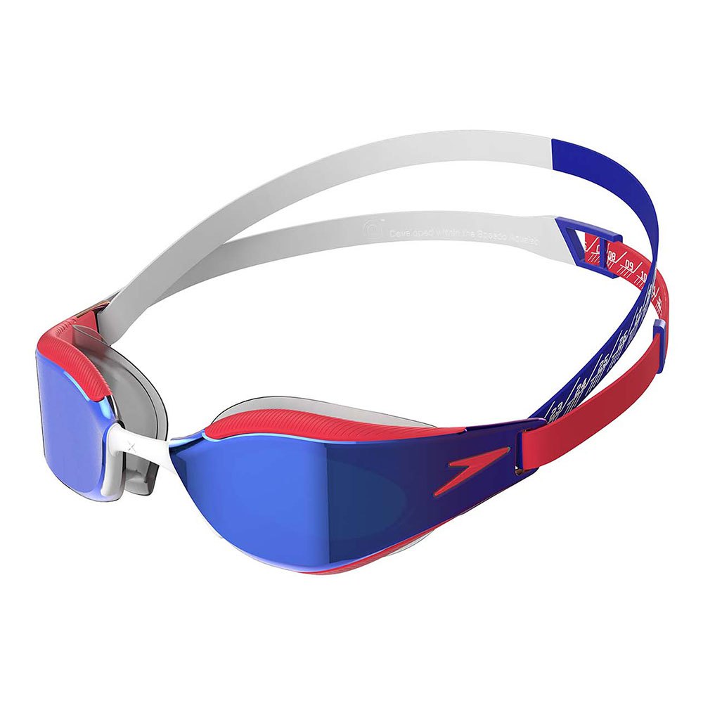Speedo Fastskin Hyper Elite Mirror Schwimmbrille Rot/Blau