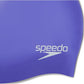 Speedo Plain Moulded Silicone Cap Lila