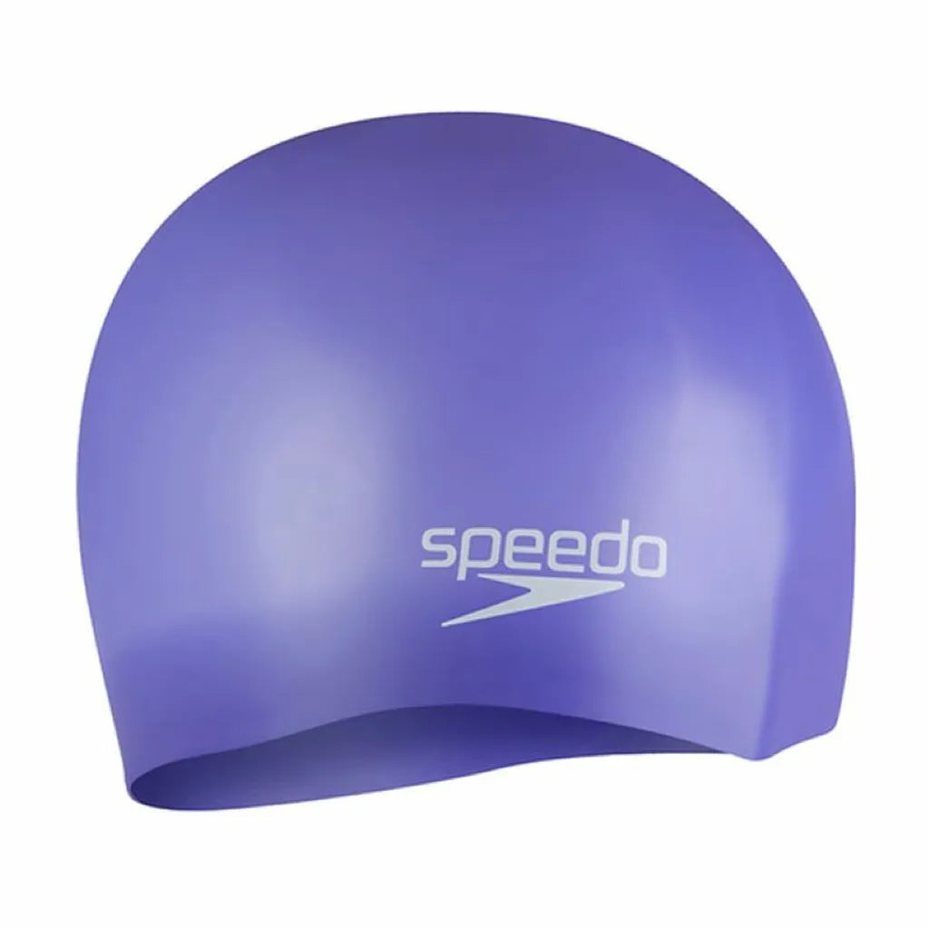 Speedo Plain Moulded Silicone Cap Lila