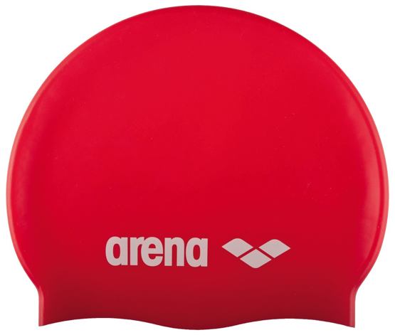 Arena Classic Silikon Badekappe Rot/Weiß