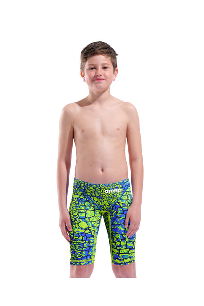Arena Powerskin ST Next Jammer Jr Snake Green Chlapčenské závodné plavky