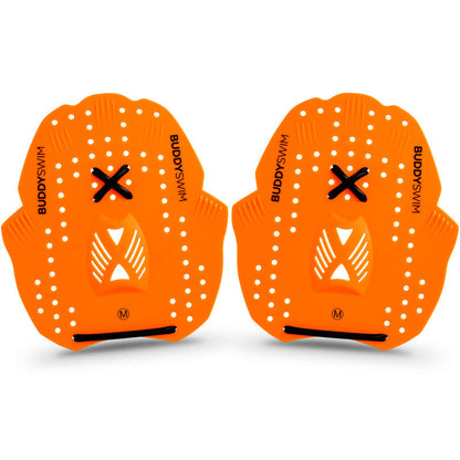 BuddySwim Power Paddles Orange/Grau