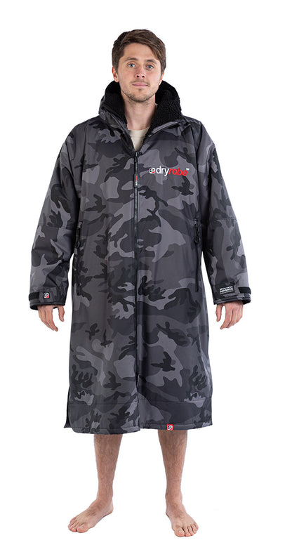 Dryrobe Schwimmmantel Schwarz/Cam (Gr. L)