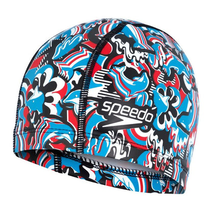 Speedo Junior Printed Pace Cap Weiß/Rot