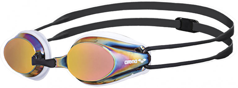Arena Tracks Mirror Schwimmbrille Weiß